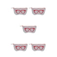 thumbnail image 3 of stanreset for Zipper Eye Glasses Case Pouch Bag Box Storage Felt Cloth ch red 5PCS, 3 of 6