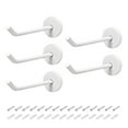 thumbnail image 1 of Unique Bargains 5 Pcs Crochet Mural Crochets à Peignoir Porte-Serviettes avec Vis, Acier Inoxydable, (3.74 Pouces, Blanc), 1 of 3