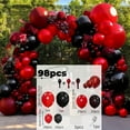 thumbnail image 2 of 98pcs Red and Black Balloon Arch Set, Latex Material, for Wedding, Engagement, Valentine'S Day, Birthday, Mother'S Day, Halloween, Anniversary, Graduation Ceremony, Indoor and Outdoor Decoration, 2 of 8