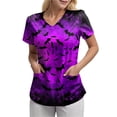 thumbnail image 6 of enyan Women's Halloween Shirts Spooky Season Short Sleeve T Shirt Halloween Pumpkin Ghost Fall Tee Top Halloween Tshirt Women(Purple,XXL), 6 of 7