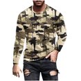 thumbnail image 3 of DDAPJ pyju Long Sleeve T-Shirts for Men Camouflage Graphic Tees Big and Tall Camo T Shirts Lightweight Casual Hiking Shirt Workout Athletic Tactical Tee Tops Khaki XXXXXL, 3 of 6