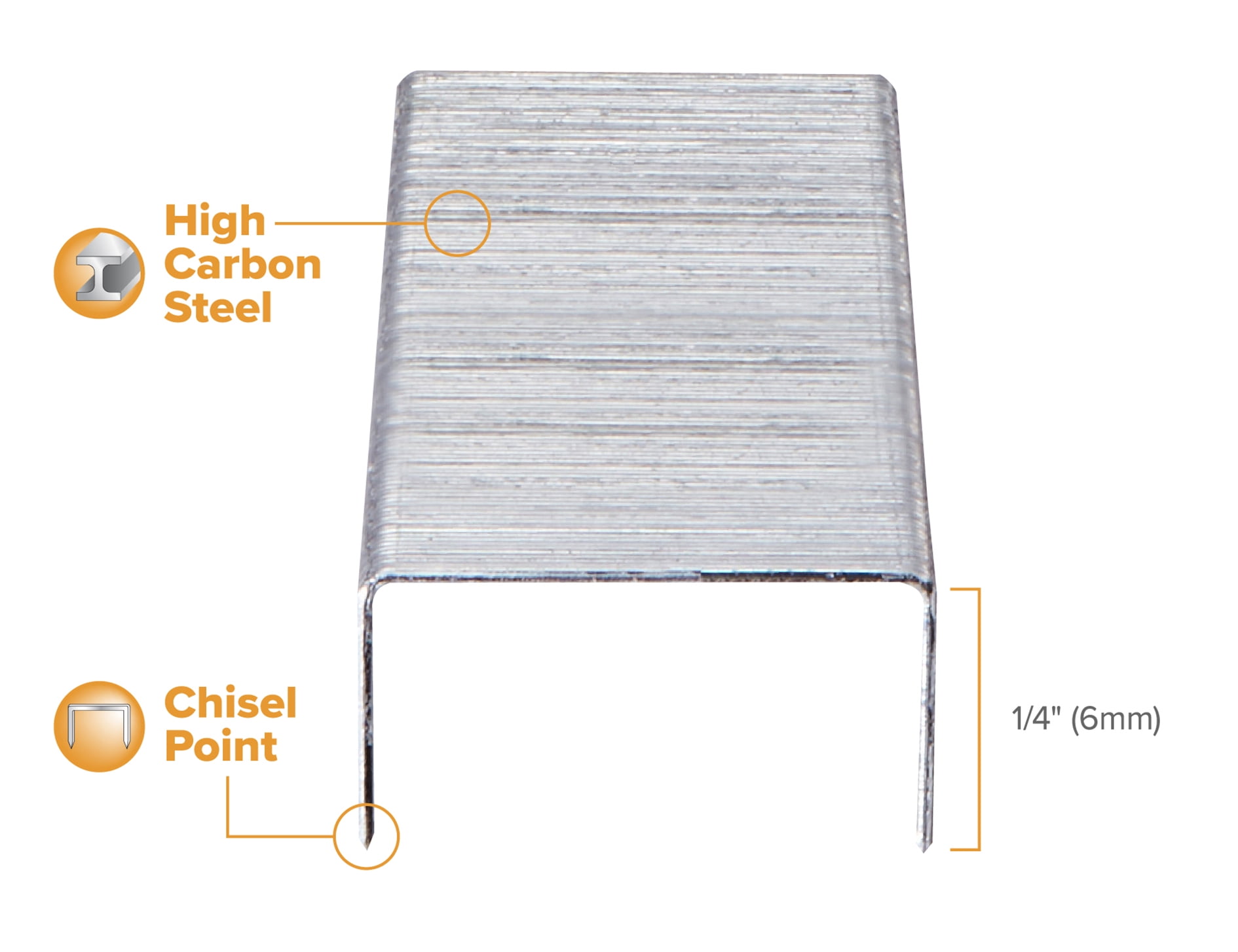 Bostitch Office Standard Staples, 1/4" Leg Length
