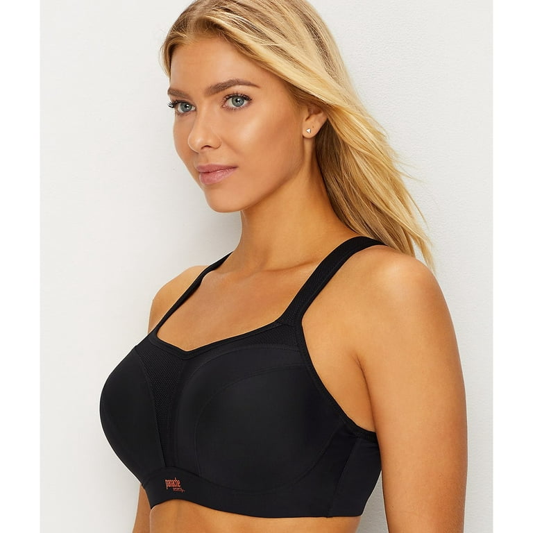 PANACHE Black Full Busted Underwire Sports Bra US 34H UK 34FF NWOT Walmart