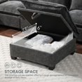 thumbnail image 4 of 117.5'' Modular Sectional Sofa with Storage Ottoman & Removable Cushions, 7-Seat Cloud Foam Chenille Living Room Furniture for Spacious Comfort (Gray), 4 of 9