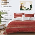 thumbnail image 3 of 3 Piece Red Wood Grain Duvet Cover Set California King,Microfiber Comforter/Quilt Cover with Corner Ties and 2 Pillowcases,Farmhouse Vintage Wooden Rustic Planks Soft Bedding with Zipper Closure, 3 of 8