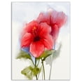thumbnail image 2 of Design Art - Peinture à l'Aquarelle Hibiscus Rouge Fleur, 2 of 4