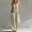 A315 Khaki, variant on Linen Wide Leg Jumpsuit for Women Sleeveless V Neck Trousers Lightweight Breathable Overalls Button Down Detail Front Pockets Boho Vacation Outfits