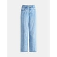 thumbnail image 5 of Time and Tru Women's and Women's Plus Relaxed Tie Waist Wide Leg Jeans, 31" Inseam, Sizes 0-20, 5 of 5