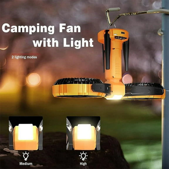 AZXY Ceiling Fan with Light,Outdoor Ceiling Fans,Camping Fan,Lighting Hanging Small Tent Desk Camping Fans Light Clearance