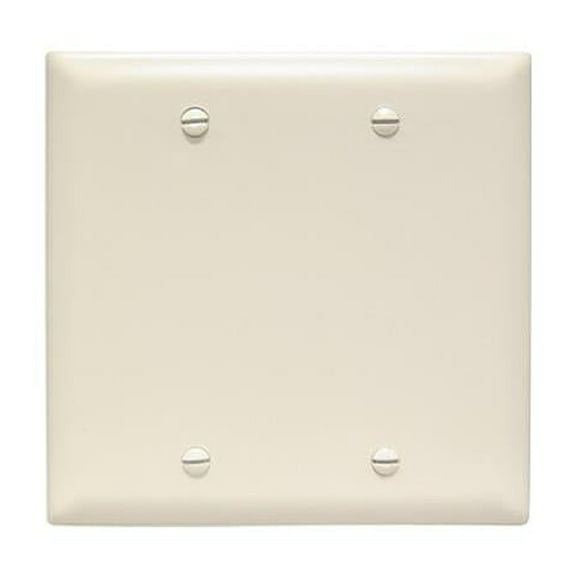 Legrand-Pass & Seymour TP23LACC12 Trade Master Nylon Blank Wall Plate - Box Mounted, Two Gang, Easy Install, Light Almond