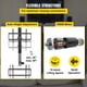 thumbnail image 3 of Soporte Motorizado VEVOR para TV 28 pulgadas con control remoto Altura ajustable, 3 of 9