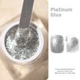 thumbnail image 3 of Mightlink 1 Box 5g Nail Glue Starry High Density Platinum Shining Glitter 3D Effect Lining DIY UV Nail Painting Gel Fine Powder for Salon, 3 of 6