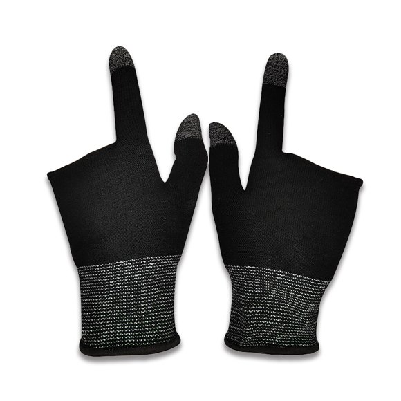 Baohd 2 Pieces Gaming Sleeve 15pin Knitting Sweat-proof Controller Touch Screen Gloves Portable Mobile Game Cycling Hand Cover