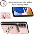 thumbnail image 5 of Case for Samsung Galaxy A15 5G Case Wallet with Card Holder Magnetic Clasp Flip Folio with Ring Stand Sturdy Shockproof Leather Case Women Cover for Samsung Galaxy A15 5G Pink YBK, 5 of 11