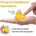 thumbnail image 6 of wonuu Car Duck Rubber Duck Car Ornaments Duck Car Dashboard Decorations with Mini Crown and Necklace, C-Male Crown, 6 of 10