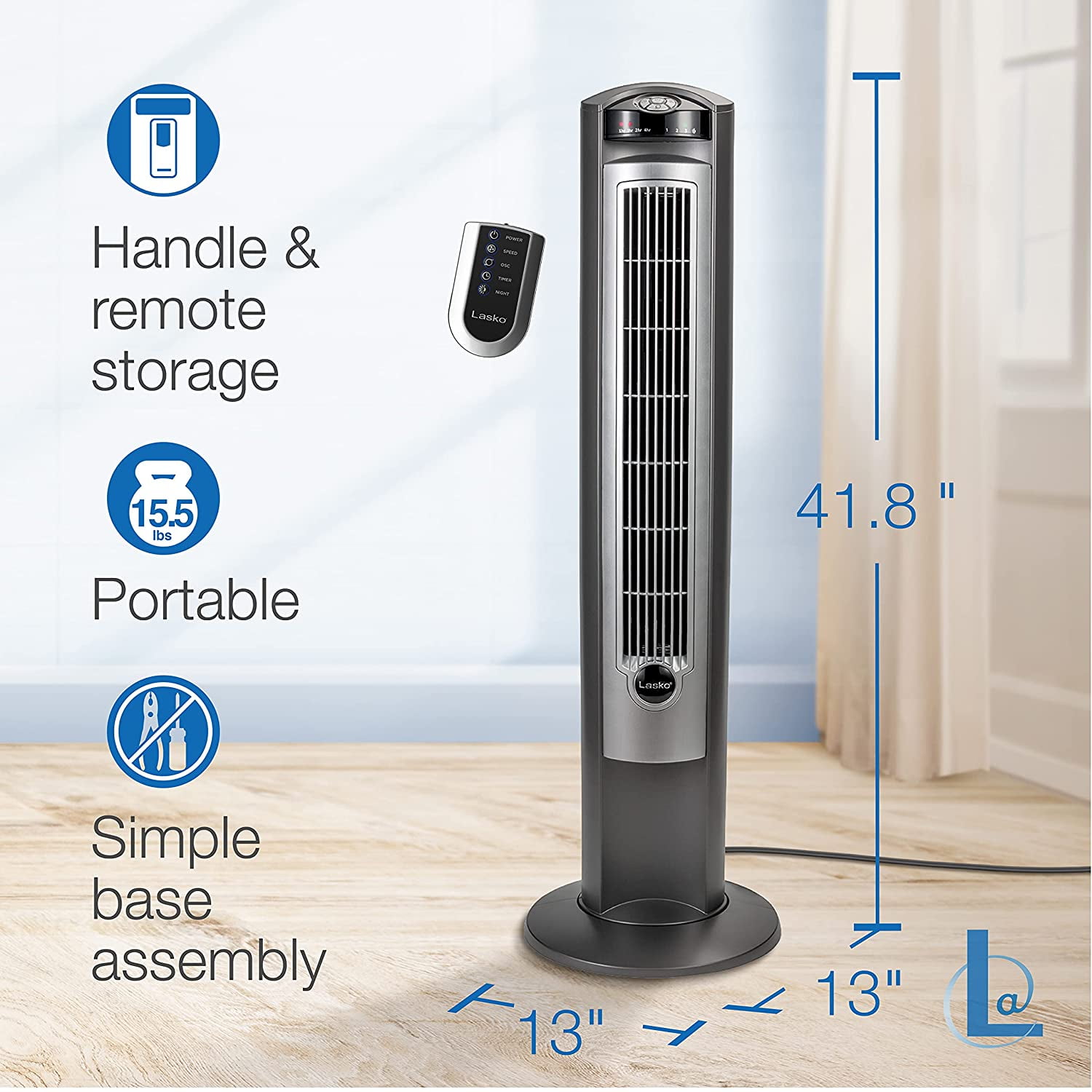 Lasko Products T42954 Wind Curve Tower Fan with Remote | Walmart Canada
