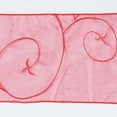 thumbnail image 4 of Efavormart 5pc x Red Leaf-Motif Organza Embroidered Chair Sash for Wedding Decor Chair Bow Sash Party Decoration Supplies, 4 of 7