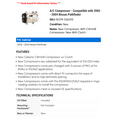 thumbnail image 2 of A/C Compressor - Compatible with 2002 - 2004 Nissan Pathfinder 2003, 2 of 2