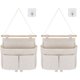 thumbnail image 1 of Paquete de 2 bolsas de almacenamiento colgantes, montaje de alta capacidad, 3 compartimentos con ganchos adhesivos, organizador colgante, 1 of 7