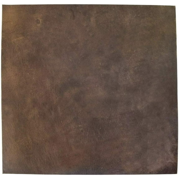 ELW Thick Leather Square for Crafting, Tooling, Repair Projects BB 12" x 12" 3.5mm  Heavy Weight  Natural Full Grain Leather  Quality Leather Guaranteed  Bourbon Brown