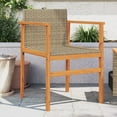 thumbnail image 1 of vidaXL Garden Chairs 2 pcs Beige Poly Rattan&Solid Wood, 1 of 5
