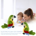 thumbnail image 4 of Electric Talking Parrot Plush Toy Speaking Record Waving Wings Toy (Green), 4 of 7