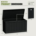 thumbnail image 5 of Homall 150 Gallon Resin Deck Box, Outdoor Lockable Storage Box, Waterproof and UV Resistant for Patio, 5 of 7