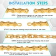 thumbnail image 6 of BUCKLOS 6/7/8/9/10/11/12 Speed Bike Chain,Half Hollow/Full Hollow Bicycle Chains for Road Bike/Mountain Bike/MTB//BMX,Silver/Gold 1/2 x 11/128 Inch 116 Links with Quick Link, 6 of 7
