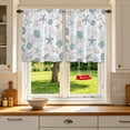 thumbnail image 4 of Beach Themed Rod Pocket Kitchen Curtains,Coastal Starfish Tier and Valance Curtains,Light Filtering Short Window Treatments for Bathroom,Bedroom,Living Room and Cafe, 4 of 5