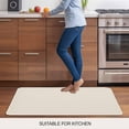 thumbnail image 6 of Cream Door Mat Indoor Outdoor, Modern Pure Beige Non Slip Welcome Mat with Rubber Backing, Absorbent Fabric Front Door Mats Entryway Rug for Home Patio Entrance 18"x30", 6 of 8