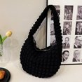 thumbnail image 3 of Bolso de mujer bolso 2023 plisado Hobo suave acolchado Puff chicas monedero negro, 3 of 9