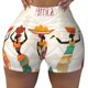 thumbnail image 2 of Fotbe Black African Woman Shorts Sin Costuras – Shorts Deportivos de Cintura Alta para Mujer, Elásticos para Gimnasio, Yoga, Running o Ciclismo-Large, 2 of 8