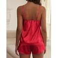 thumbnail image 5 of Ekouaer Satin Pajama Sets for Women 2 Piece Silky Cami Pj Set Soft Nightwear Lingerie Sleepwear Set, 5 of 6