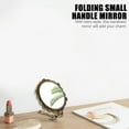 thumbnail image 3 of Miangastore Makeup Mirror Retro Foldable Mirror Portable Mini Cosmetic Mirror with Handle, 3 of 8