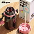 thumbnail image 5 of Sidagar 32 oz Stainless Steel Insulated Water Bottle with Straw and Handle, Leakproof Pop-Lid, Black, 5 of 9