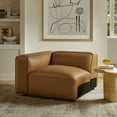 thumbnail image 2 of Modular Armchair, Brown, Faux Leather, Living Room Lounge Cafe Lobby Hospitality Restaurant, Modern Contemporary, HB37660, 2 of 10