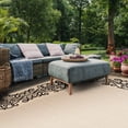thumbnail image 4 of Safavieh Courtyard Ellie Oriental Indoor/Outdoor Area Rug, Sand/Black, 7'10" x 7'10" Square, 4 of 16
