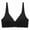 Black, variant on Women's Ribbed Seamless Bra Wireless Deep V Bralette, Thin Breathable Sleep Underwear, Gathering Push Up Tank Top, Soft Comfort Lingerie No Underwire