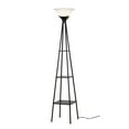 Mainstays 69" in Charcoal Color Metal Etagere Shelf Floor Lamp, LED