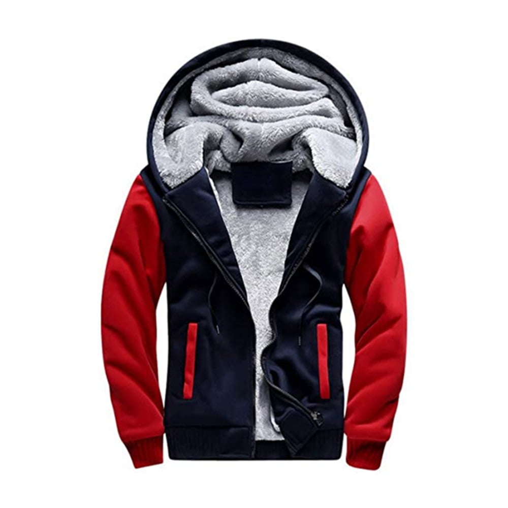 Men's Zip Up Hoodie Heavyweight Winter Sweatshirt Fleece
