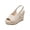 X2 Beige, variant on Womens Ankle Strap Espadrille Wedges Round Open Toe Platform Slingback on Peep Toe Sandals Comfort Summer Shoes