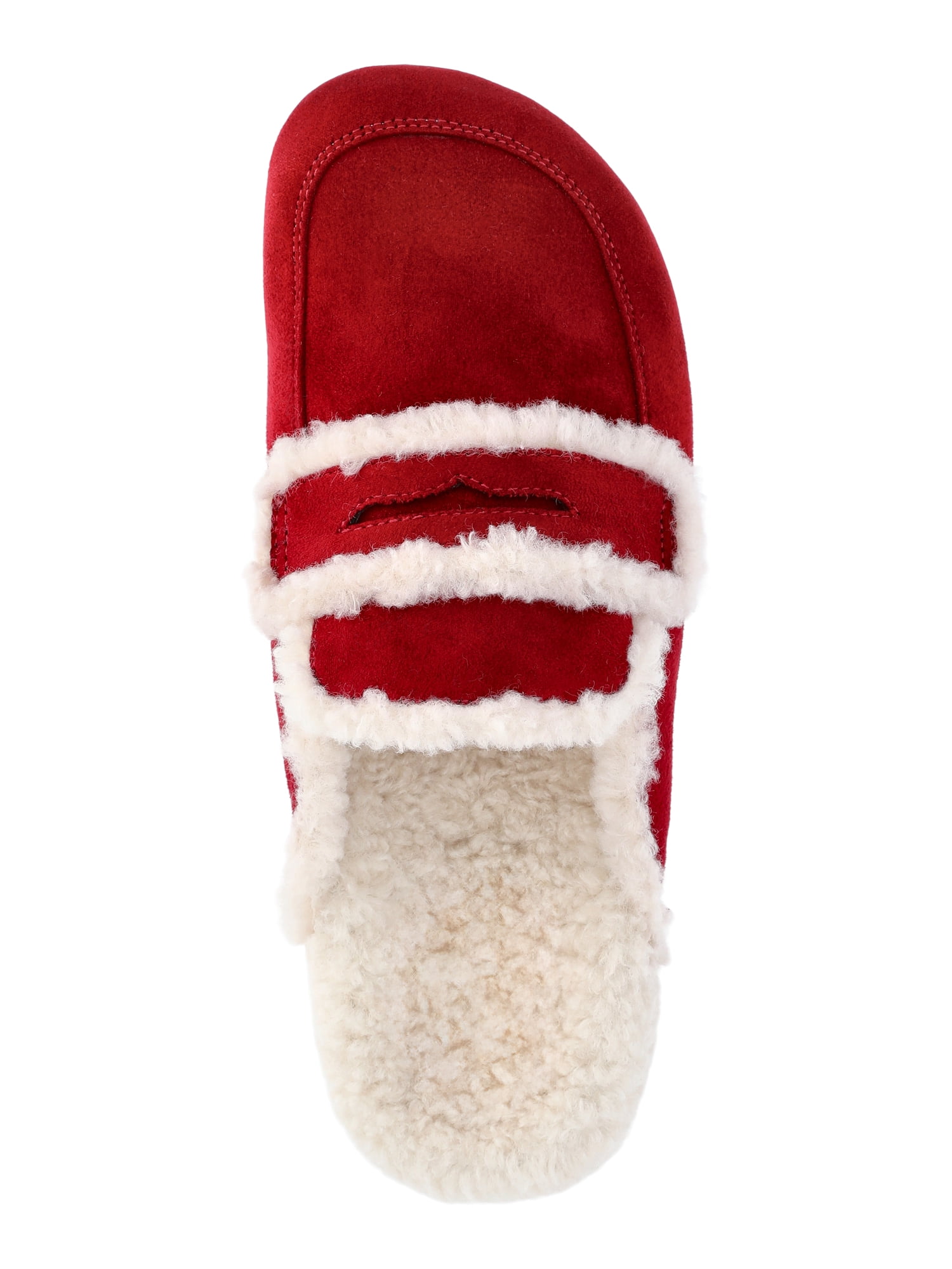Time and Tru Women's Faux Shearling Slide On Loafers