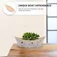 thumbnail image 5 of 1Pc Vintage Ceramic Boat Shaped Planter Random Color Flower Pot for Home Decor, 5 of 6