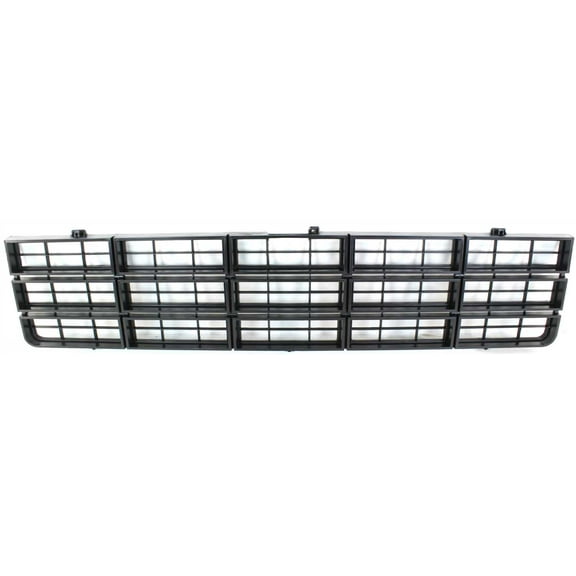 Grille Assembly Compatible With 1977-1980 Chevrolet C10 C20 Dark Silver Shell with Black Insert
