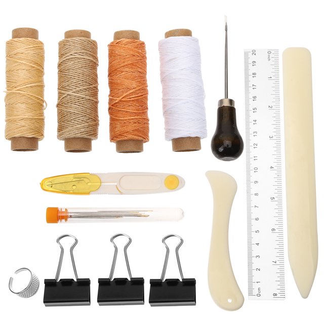 MasteelfCA 1 Set Bookbinding Tools DIY Leather Sewing Kit Bookbinding Crafts Kit Sewing Tools