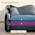 thumbnail image 3 of Modern Oversized Corduroy Armchair,Deep Seat Accent Chair with Pillow,Comfy Single Sofa Chair for Living Room Bedroom Apartment,Grey, 3 of 6