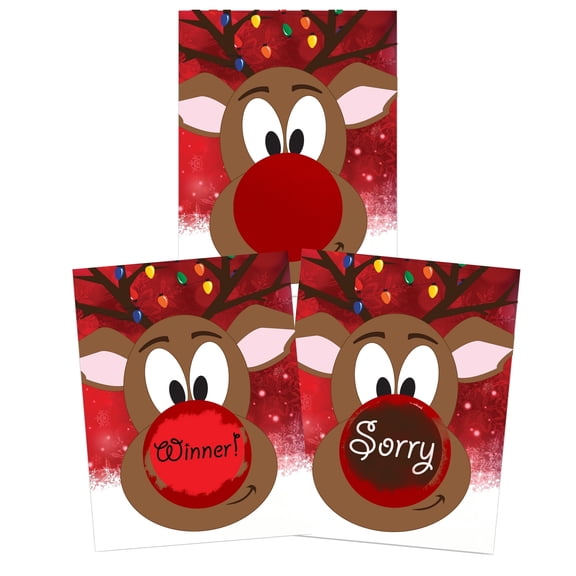 My Scratch Offs Christmas Rudolph the Red Nose Reindeer Scratch-off Game Cards, 26 Pack