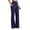 *2-Blue, variant on Women's Button Down Yoga Pants,Straight Legs Trousers For Women,Ladies Bell Bottom Leggings with Pockets,Wine,Size S