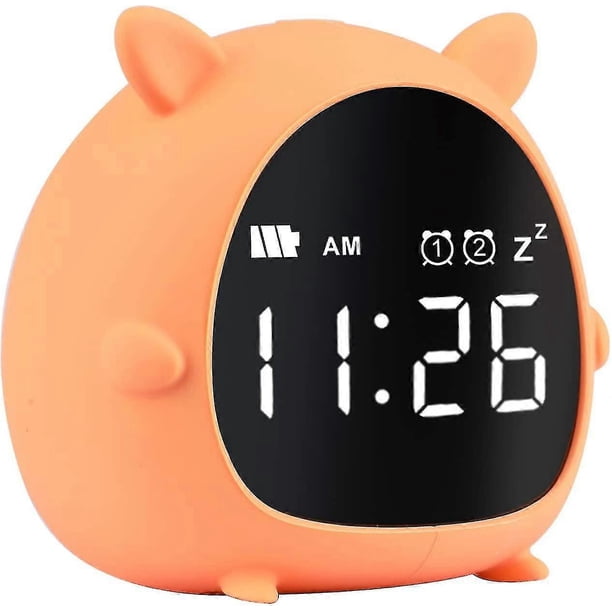 Digital Kids Alarm Clock, Cute Kids Alarm Clock With Countdown / Snooze / 2 Alarms / Voice (shikai)