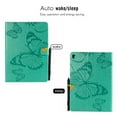 thumbnail image 3 of Dteck Folio Case For iPad Pro 9.7 inch, Lightweight Embossed Butterfly PU Leather Flip Stand Case Cover with Card/Stlylus Holder,Green, 3 of 7